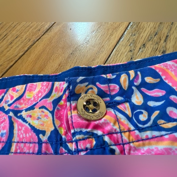 Lilly Pulitzer The Kerrie Short Womens Sz 4 “Can't Resist" Pink Blue Style 25762 - Picture 2 of 13
